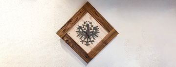 Tiroler Adler Edelrost mit Altholzrahmen
